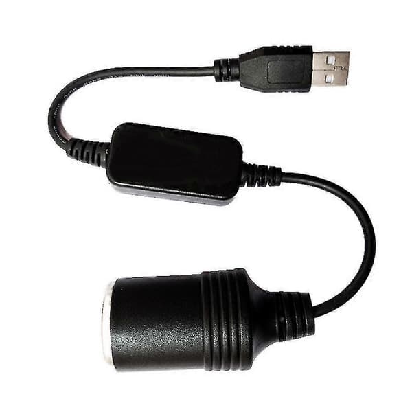 Bilomformeradapter USB-port til 12V sigarettenneruttak hunn strømledning
