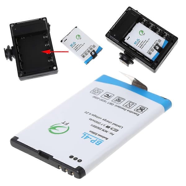 [LCS]2500mah BP-4L Udskiftnings Li-ion Batteri Til 96/112 LED Kamera Videolys
