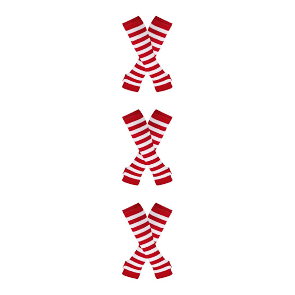 1/2/3/5 Knähöga strumpor för tjocka lår Lätta att bära och gör röd och vit 3Set Red and white