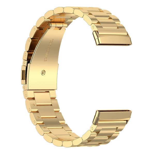 [LCS]xDfind Tre Pärlor Quick Release Metall Klockarmband Gold For Fitbit Versa 4 / 3 / Sense2 / 1