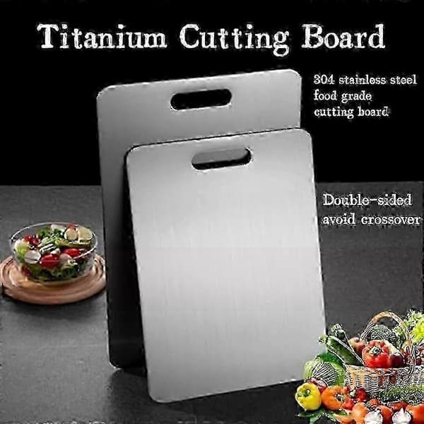 Titanium Skærebræt Dobbeltsidet Titanium Køkkenhakkebræt 46x30