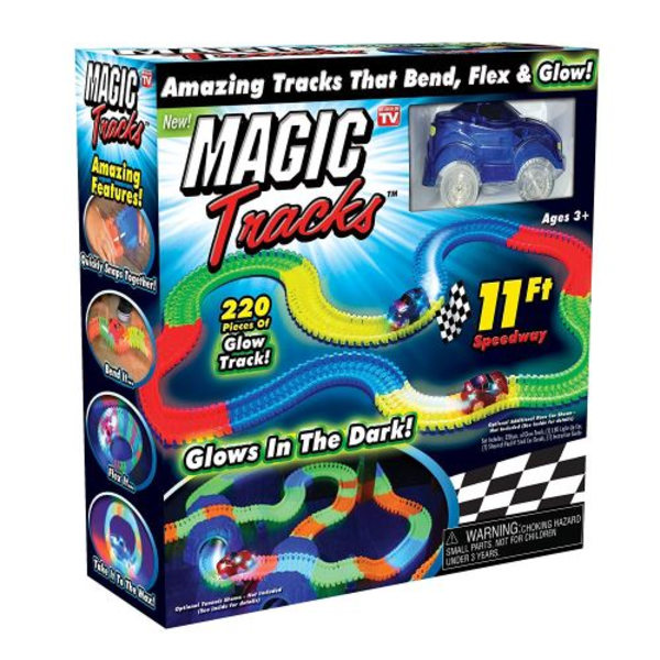 Magic Tracks med bonus självlysande pinne och Hot Wheels-bil