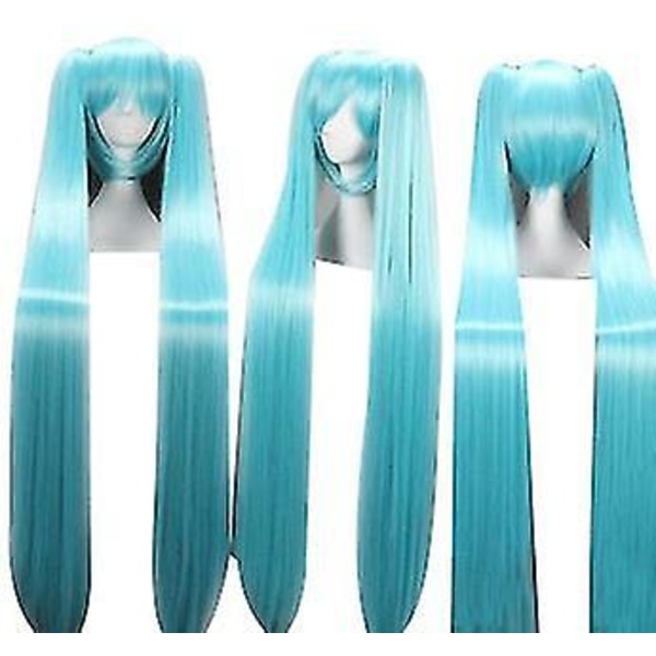 Cosplay Paryk Vocaloid Aqua Blå Hatsune Miku Hatsune Miku