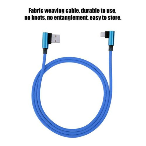 1M Vinkel Mobile Gaming Hurtiglading USB Datakabel for iPhone