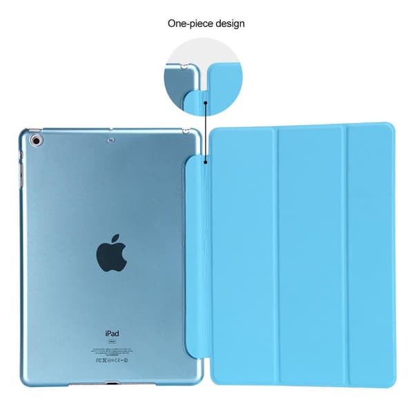 [LCS]iPad Air / 9.7\" (2017) / (2018) - Slimfit Tri-Fold Deksel - Lyseblå Lyseblå LightBlue Ljus Bla