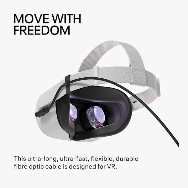 Oculus Link Virtuaalitodellisuuskuulokekaapeli Quest 2:lle ja Questille 5 m (16 jalkaa) PC VR