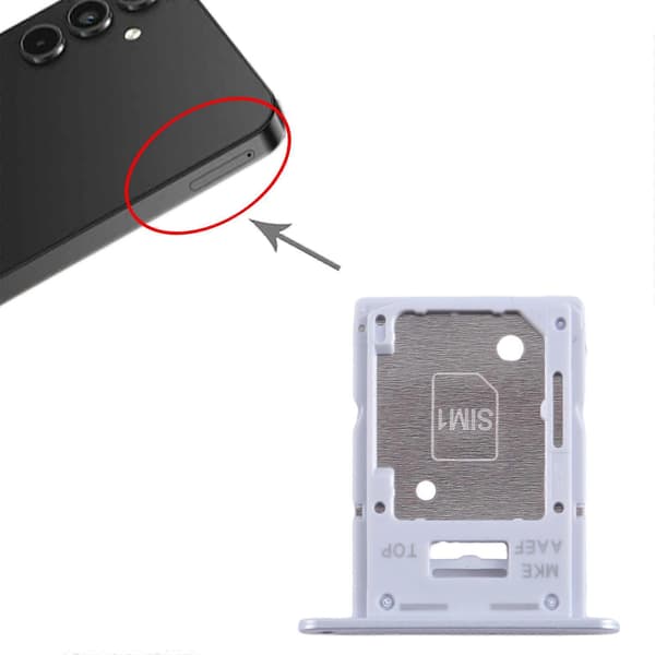 For Samsung Galaxy A15 5G SM-A156B SIM + SIM / Micro SD-kortskuff Purple