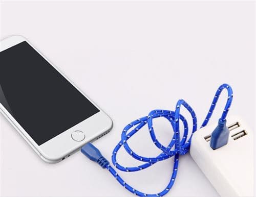[LCS]3m flätad kabel kompatibel med IPHONE Xr laddare USB Lighting-kontakt vävd