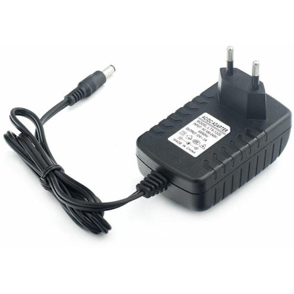 [LCS] Adapter, transformer - strømforsyning EU-stik 12V, maks. 2A - egnet til LED-strips