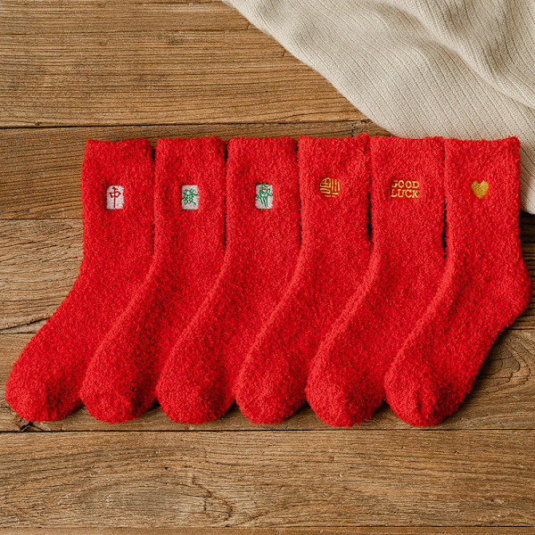 2 st Fuzzy Toffelsockor Mjuka Varma Vinter Jul MahjongA 38-45koda MahjongA
