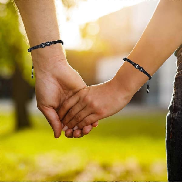 Pararmbånd Matchende Armbånd Vennskap Initialarmbånd Fest Akryldesign 1 sett