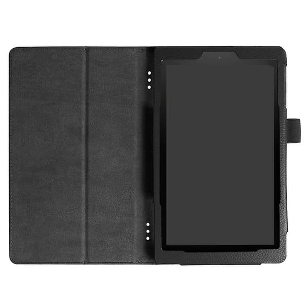 [LCS]Pu Slim Folding Flat Cover Case Stativ med Auto Wake/sleep Kompatibel med Nya Fire Hd 8 2017 Black