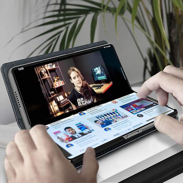 Fodral för Samsung Galaxy Z Fold 2 Plånbok och Ställfunktion - Mörkblå (Mörkblå)