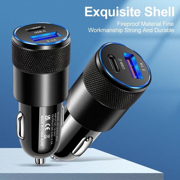 [LCS]USB Hurtigoplader Bil Type C PD Hurtigopladning Telefonadapter Til iPhone