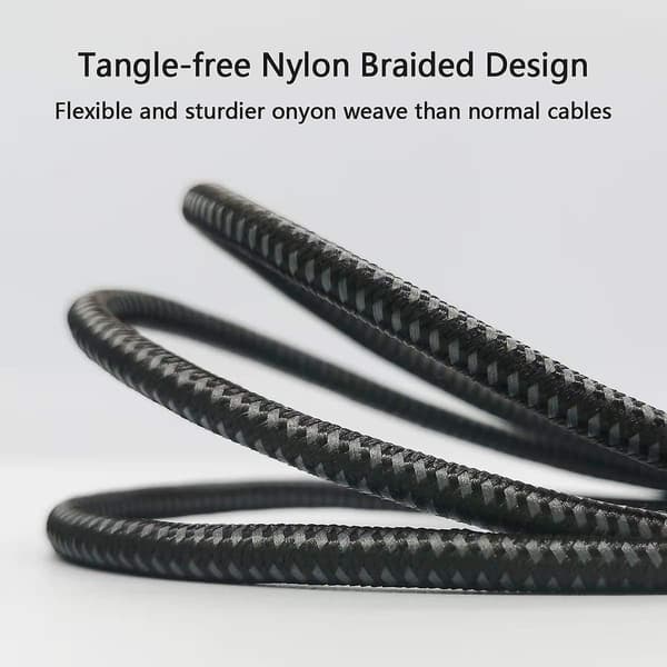 [LCS]Oculus Link-kabel 5m, Dethinton USB till USB C-kabel Höghastighetsdataöverföring & snabbladdning USB C-kabel Black nylon 3m