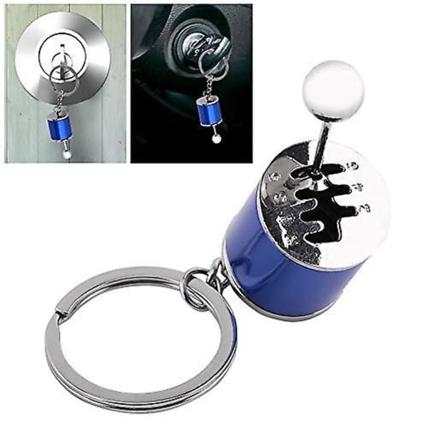 Bil Gearstang Nøglering, Kreativ Auto Gearstang Model Nøglering Flerfarvet Bil Gearformet Metal Legering Nøgleringe Blue