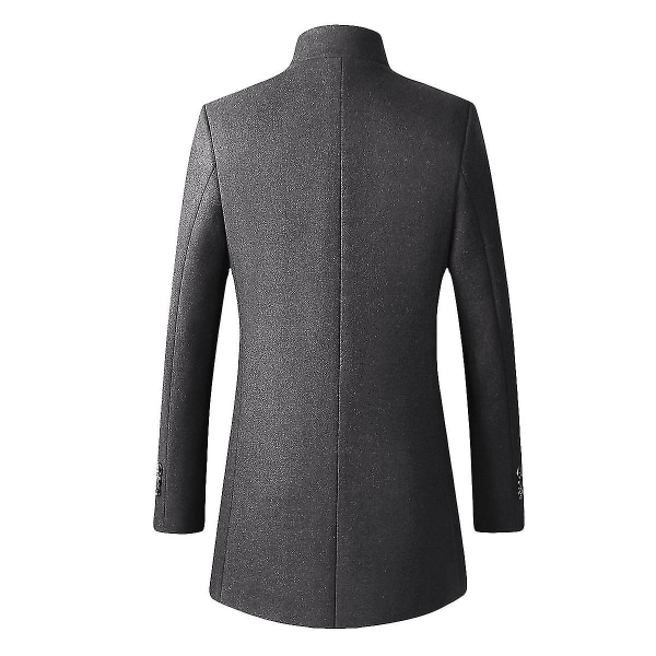 Slim Fit Ullrock för Män med Ståkrage för Hösten Grey M