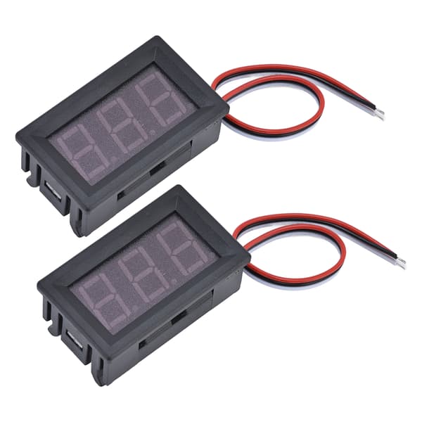 [LCS] 3-leder DC digital voltmeter 0,56 tommer LED-skærmmodul 0 til 99,9 V blå 2-pak