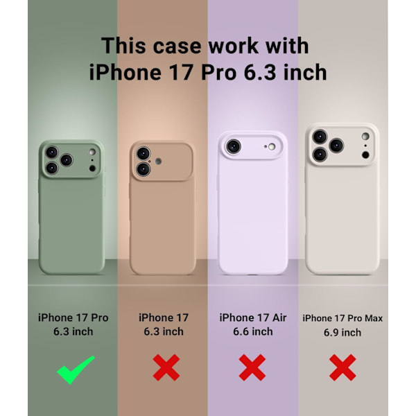 [LCS] Magsafe Compatible Ultra-Thin Case for iPhone 17 Pro Max - Soft Silicone iPhone 17 Pro Max iPhone 17 Pro Max Gris anthracite