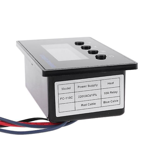 Digital bastutermostat 220V 10A temperaturmätare timer med N