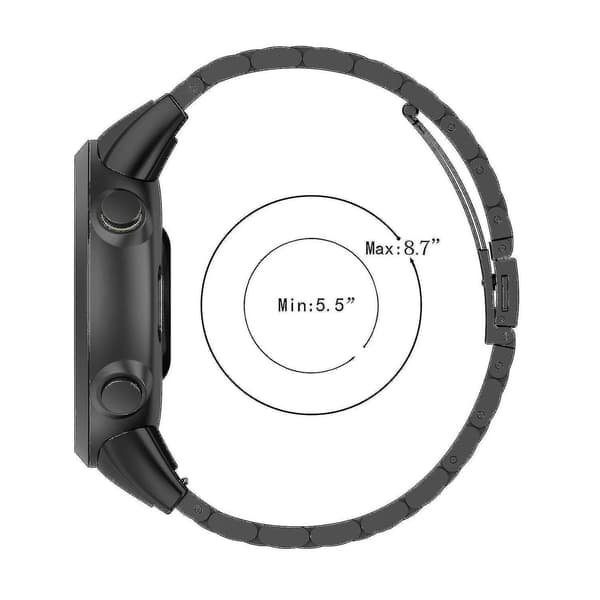 [LCS]Til Garmin Forerunner 45/45S/Swim 2 Urrem Urrem Udskiftningsrem med foldespænde Silver