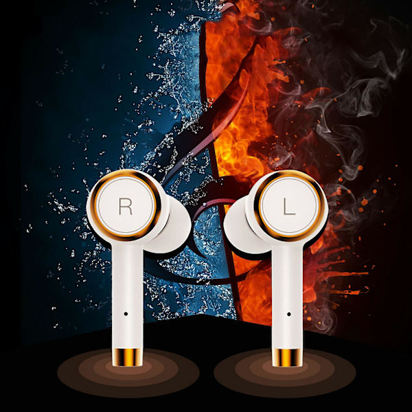 Bluetooth Headset, Trådløs Bluetooth Ørepropp White