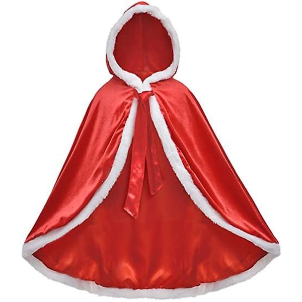 Princess Hooded Cape Cloaks kostym red 150cm