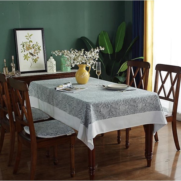 Rektangulær Duk Bomull Lin, Rynkefri Anti-falming gray 140*220cm