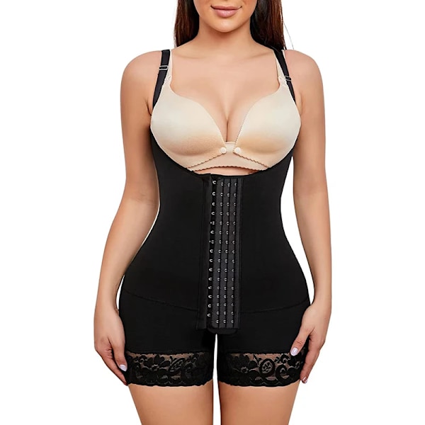 Kvinnor Postpartum Fajas Original Colombiansk Girdle Korsett Kirurgisk Girdle för Daglig och Postoperativ Bantning Omlott på Magen Svart Black XXXL