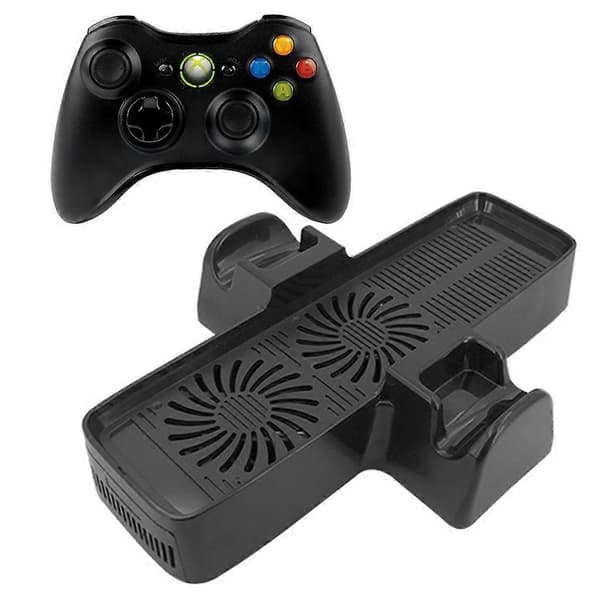 [LCS]Høj Kvalitet 3 I 1 Køledockstation Bundstativ Ventilator Køler Til X box 360 Slim Konsol Gratis Fragt
