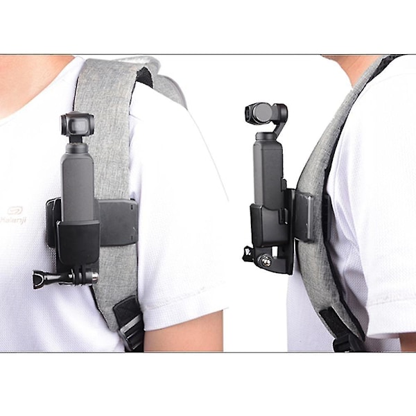 Dji Osmo Pocket 2 Kameratilbehør Utvidelsessett Brystklipsfeste Med Ryggsekkklips Håndleddsstropp Monteringsbrakett LGL Sku1 and Chest strap