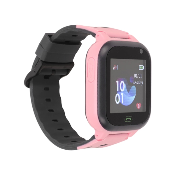 Smartwatch til børn 1,44 tommer Touchskærm IP67 Vandtæt Mobiltelefon Ur til børn med skridttæller Vækkeur Positionering Pink 0.1