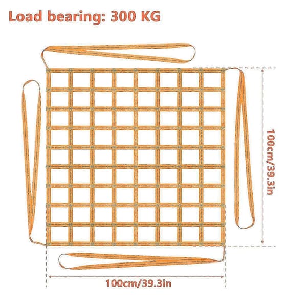 Kraftig 300 kg kapasitet polyester løftenett for lasthåndtering 1x1M heiseslynge