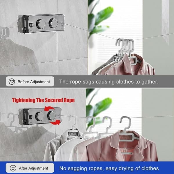 [LCS] Retractable Clothesline, Wall-Mounted Retractable Clothesline with