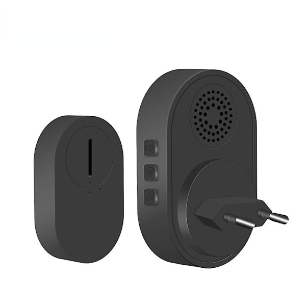 Hjem Velkommen Dørklokke Vandtæt 300m Fjernbetjening Smart Dørklokke Klokkespil Intelligent Trådløs Dørklokke Black