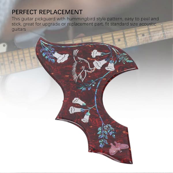 [LCS]Kolibri Pickguard Akustisk Guitar Erstatning Selvklæbende Bagside Ridsefast 2mm Tyk