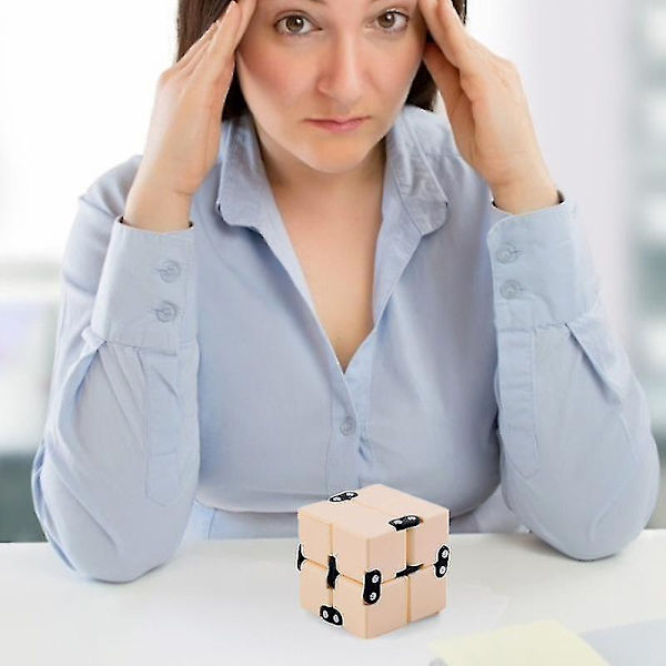 Angst Stress Relief Infinity Cube Blokke Legetøj Yellow