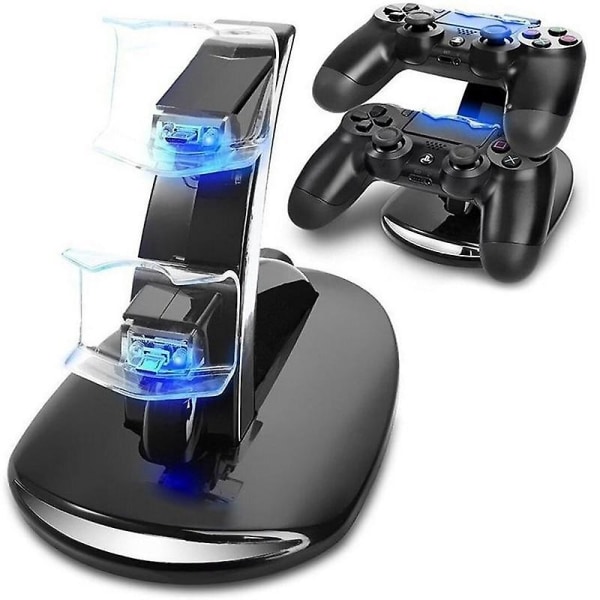 PS4-tillbehör dubbel mikro USB -laddare docka joystick ps4-laddningsstation för playstation 4 dualshock4-kontroller laddare