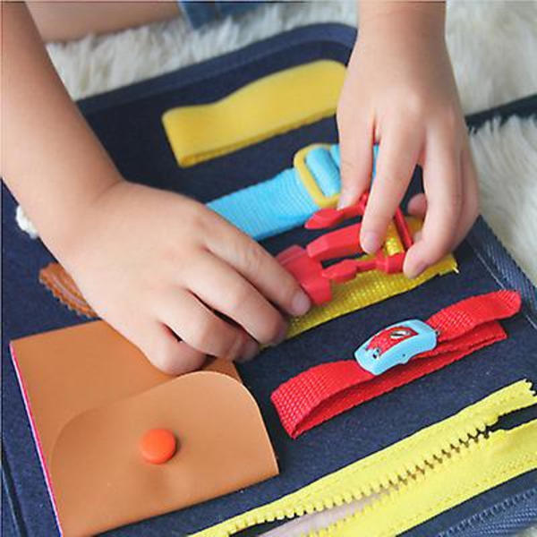Busy Board, pedagogisk reseleksak för att lära sig grundläggande klädfärdigheter set1