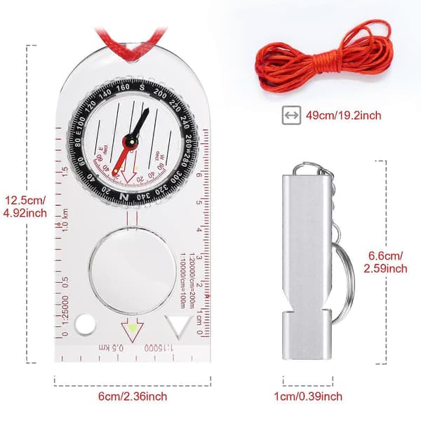 Ulkoiluun tarkoitettu vaellusnavigointikompassi kannettava kompassi selviytymiseen vuorikiipeilyyn suuntakompassi