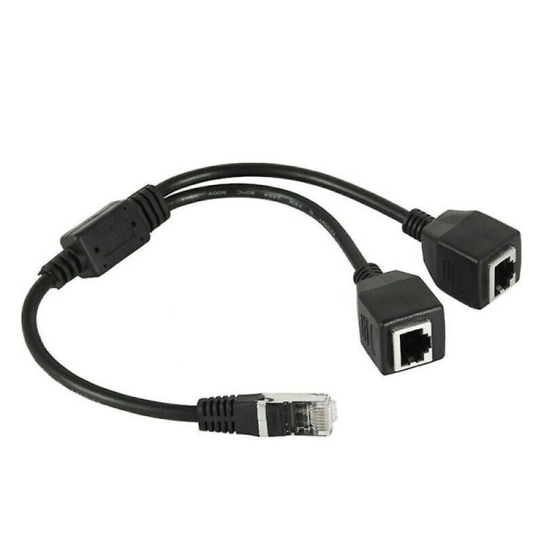 1 Han Til 2 Hun RJ45 Ethernet Netværk LAN Forlænger Splitter