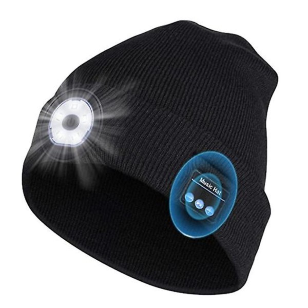 LED Beanie Hat Bluetooth 5.0 trådlösa hörlurar Music Knit Hats