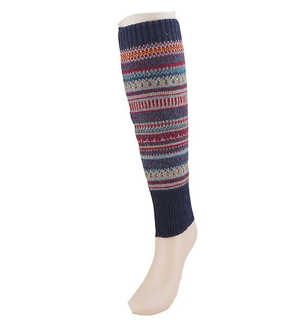 Dammode Vinter Långa Benvärmare Stickade Virkade Strumpor Stickade Varma navy