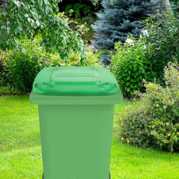 Grønt affaldsspandlåg i plast til udendørs affaldsbeholder