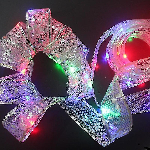 Band Fairy Lights Julbelysning Silverband Ljus Julgransdekoration Glödande Ljus Silver *colored lights 2 M