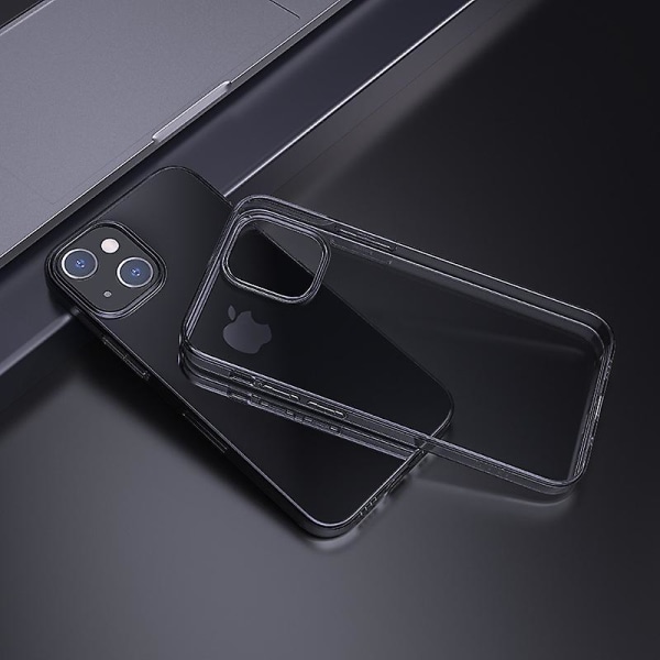 Transparent Mjukt TPU-telefonfodral för Iphone 13 13pro Pro Max Mini Black Transparent iPhone 13