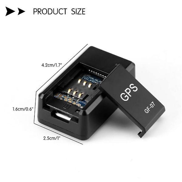 Mini GPS Tracker GF-07 Portabel Magnetisk GPRS Locator Anti-förlust Inspelningsspårningsenhet 2pcs