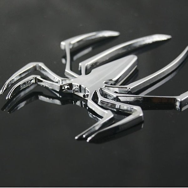 3D Universal Metal Spider Form Emblem Krom Mærkat