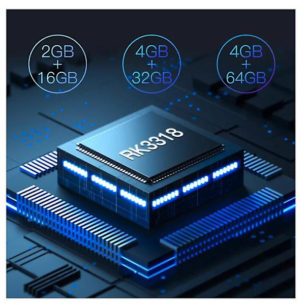 Tv-boks Android 10 2 GB 16 GB 4K H.265 Mediaspiller 3D-video 2,4 GHz 5 GHz Wifi Bluetooth Smart Tv-boks Set Top Box EU PLUG