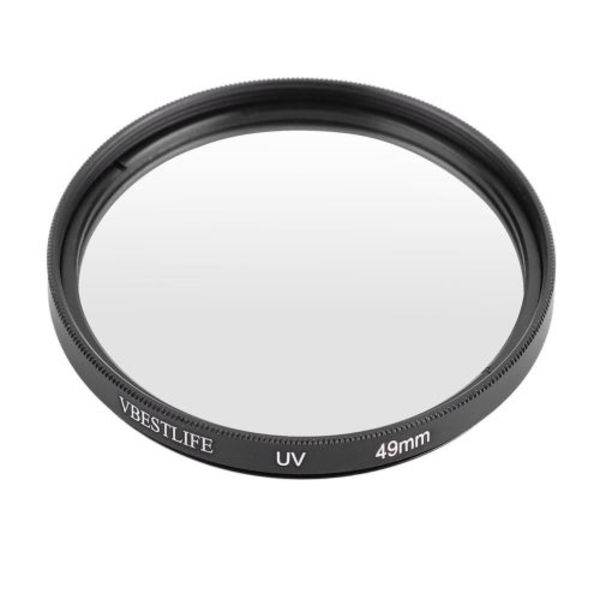 VBESTLIFE Ultratyndt UV-filter Linsebeskyttelsesfilter Kompatibelt med 49 mm D